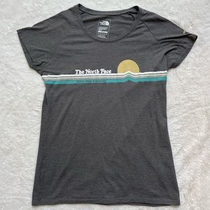 Grey Slim Fit North Face Tee